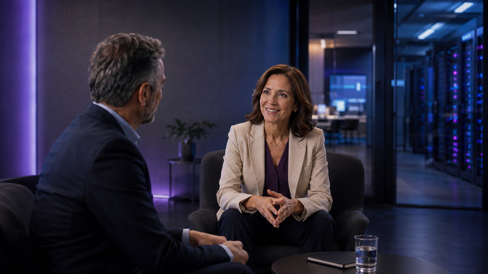 Sesión de coaching ejecutivo MindAct en entorno tecnológico